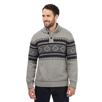 Mantaray Grey ribbed knit jumper